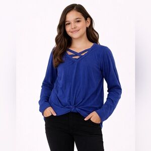 Moa Moa Cobalt Blue Long Sleeve Tee